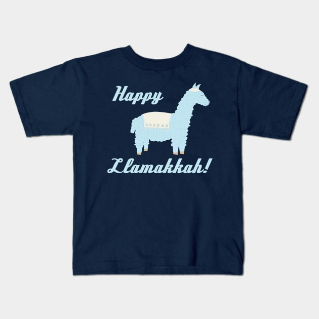 Happy Llamakkah! Kids T-Shirt by candhdesigns